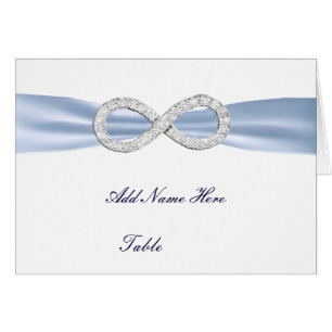 Blue Diamond Infinity Wedding Table Platzkarte