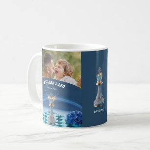 Blue Diamond Metallic King Schach Vätertag Kaffeetasse