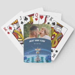 Blue Diamond Metallic King Schach Vätertag  Spielkarten