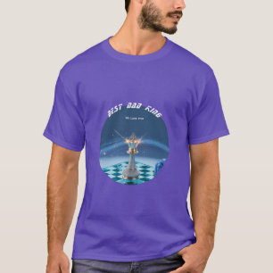 Blue Diamond Metallic King Schach Vatertag T-Shirt