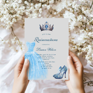 Blue Diamond Queen Exclusive Quinceañera Einladung