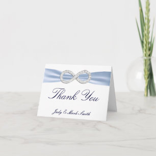 Blue Diamond Unfinity Wedding Danke Card