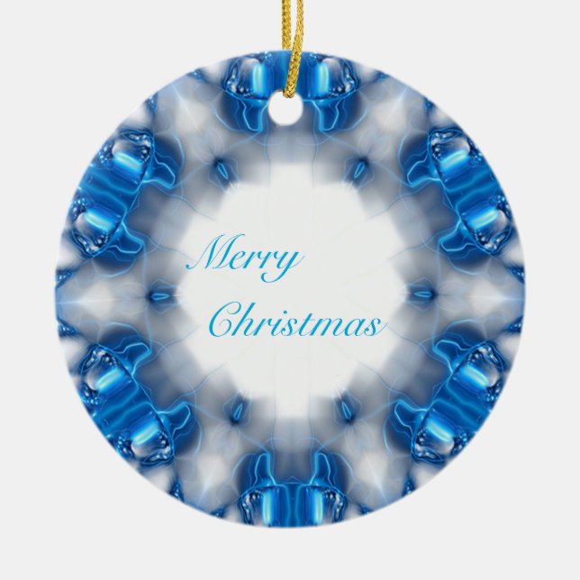 Blue Diamonds Keramik Ornament (Vorne)