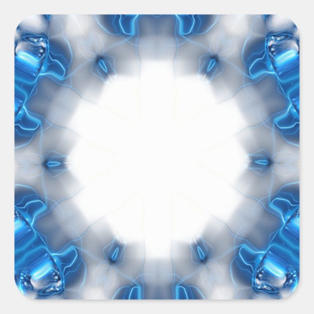 Blue Diamonds Quadratischer Aufkleber (Vorderseite)