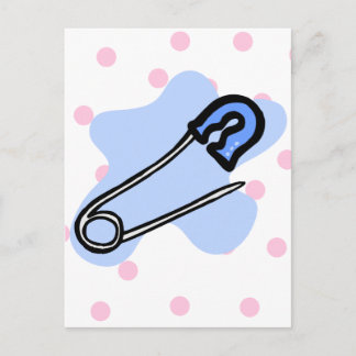 Blue Diaper-Button Postkarte