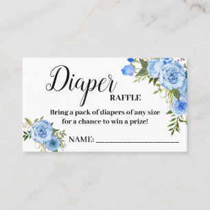 Blue Diaper Gewinnspiel Baby Dusche Gewinnkarte Platzkarte