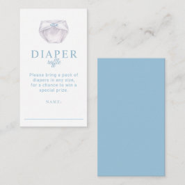Blue Diaper Raffekarte für Baby-Dusche Begleitkarte