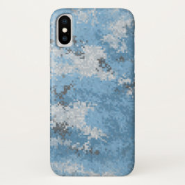 Blue Digi Camouflage iPhone X Hülle