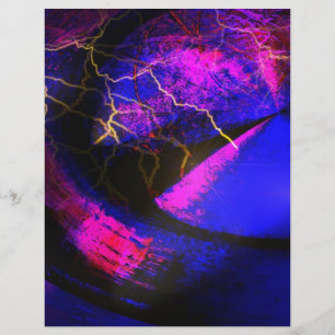 Blue Digital Abstrakte Kunst Flyer