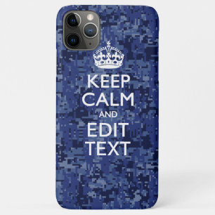 Blue Digital-Camouflage BEHALTE den CALM-Text Case-Mate iPhone Hülle