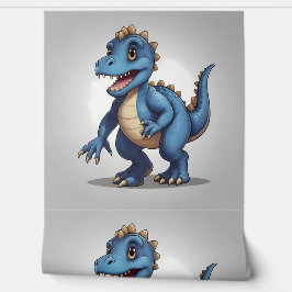 Blue Dino Kids Accent Wall Deco Tapete