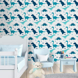 Blue Dinosaur Baby Boy Kinderzimmer Peel & Stick N Tapete
