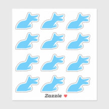 Blue Dinosaur Tyrannosaur Custom-Cut Vinyl Sticker
