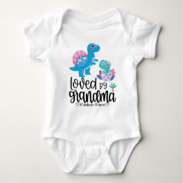 Blue Dinosaurier - Lob von Oma Baby Strampler