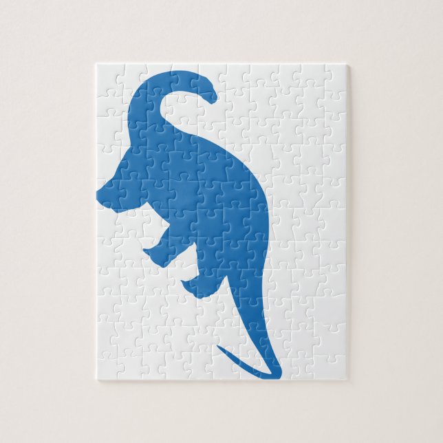 Blue Dinosaurier Puzzle (Vertikal)