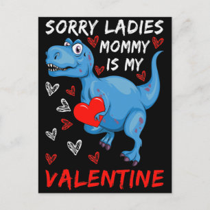 Blue Dinosaurier Sorry Ladys Mommy ist mein Valent Postkarte