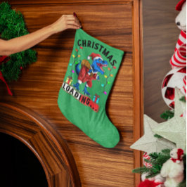 Blue Dinosaurier T Rex Weihnachtsbeladung T - Shir Kleiner Weihnachtsstrumpf