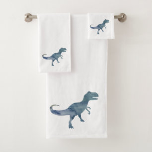 Blue Dinosaurier Trex Badetuch Set