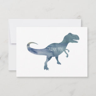 Blue Dinosaurier Trex Flat Danke Karte