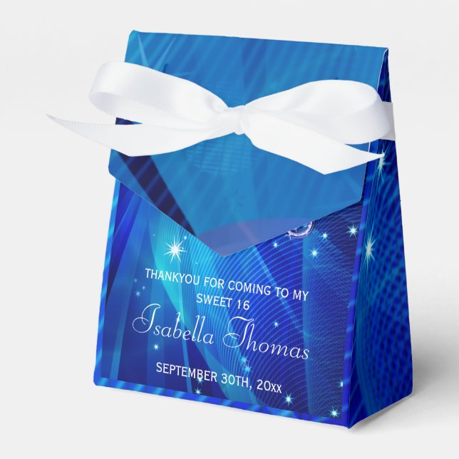 Blue Disco Ball und Sparkone Heelses Gefallen Box Geschenkschachtel (Vorderseite)