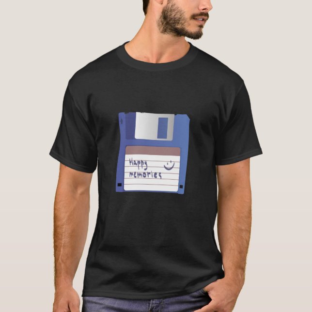 Blue Diskette Nostalgia T-Shirt (Vorderseite)