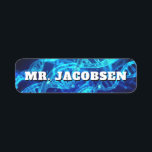 Blue DNA Science Teacher Name Tag Namensschild<br><div class="desc">Fügen Sie diesem lustigen Lehrer-Abzeichen einen Namen mit DNA-Strängen hinzu.</div>