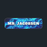 Blue DNA Science Teacher Name Tag Namensschild<br><div class="desc">Fügen Sie diesem lustigen Lehrer-Abzeichen einen Namen mit DNA-Strängen hinzu.</div>