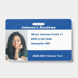 Blue Do it it You Custom Homeschool Foto Ausweis