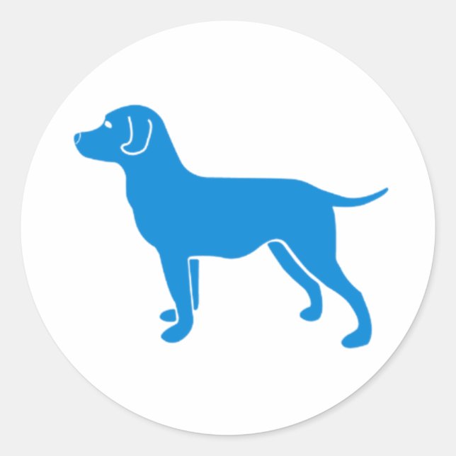 Blue Dog Design Runder Aufkleber (Vorderseite)