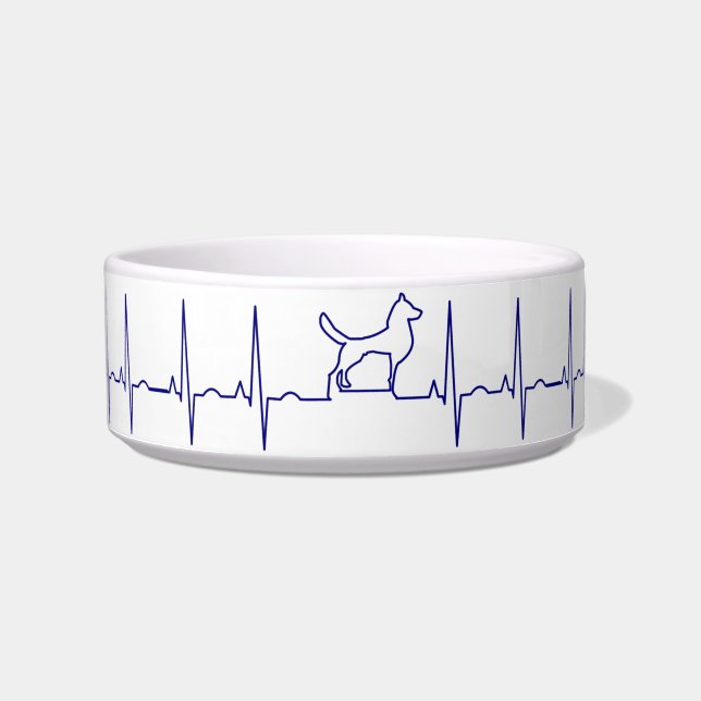 Blue Dog Heartbeat Bowl Napf (Vorderseite)