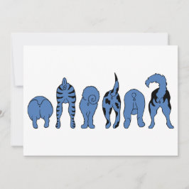 Blue Dog Hintern Feiertagskarte