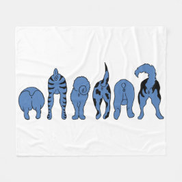Blue Dog Hintern Fleecedecke