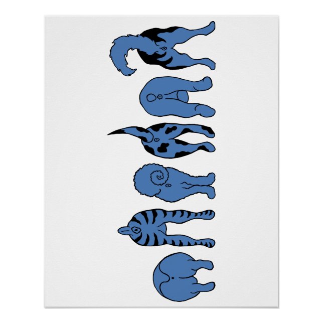 Blue Dog Hintern Poster (Vorderseite)