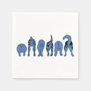 Blue Dog Hintern Serviette