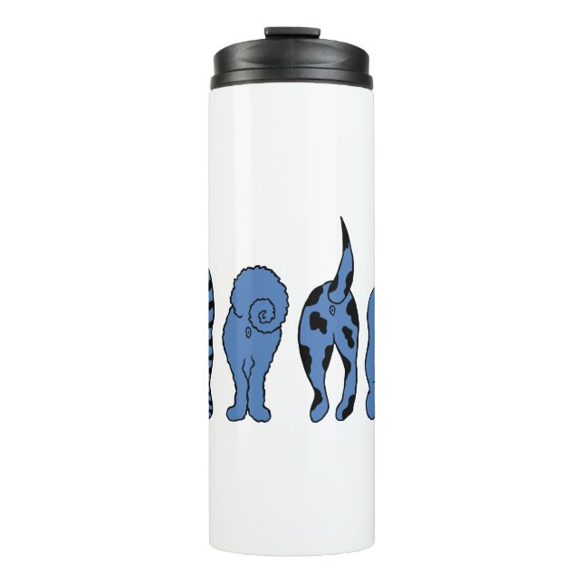 Blue Dog Hintern Thermosbecher (Vorderseite)