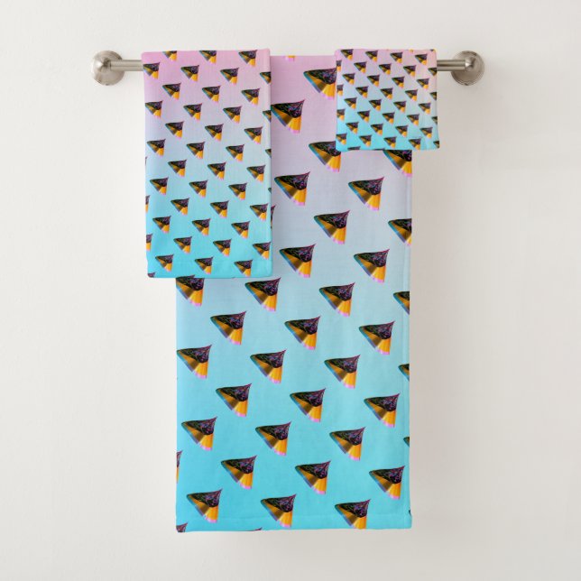 Blue Dog Kisses Blue Gradient Badhandtuch Set (Insitu)