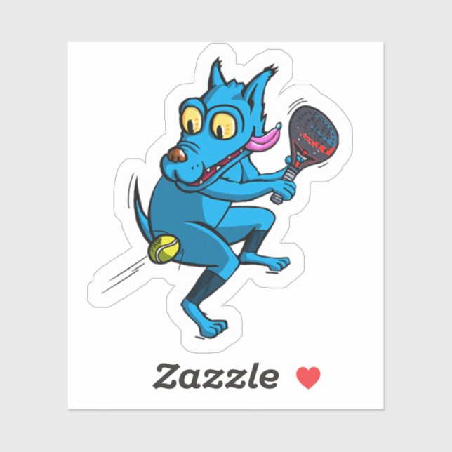 Blue dog padel aufkleber (Blatt)