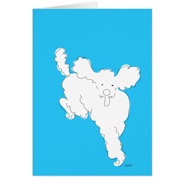 Blue Dog Sitter Vielen Dank Karte (Vorne)