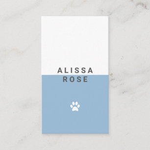 Blue Dog Walker Pet Sitting Business Card Visitenkarte
