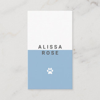 Blue Dog Walker Pet Sitting Business Card Visitenkarte