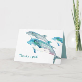Blue Dolphin Art Funny Danke Karten