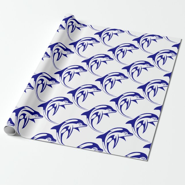 Blue Dolphin Geschenkpapier (Ungerollt)