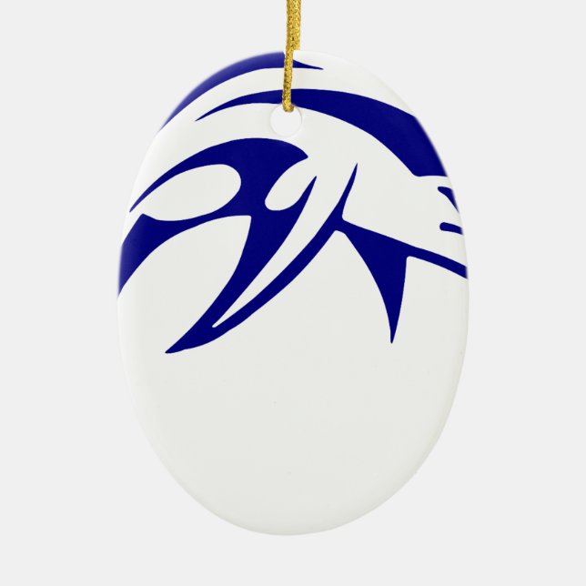 Blue Dolphin Keramik Ornament (Vorne)