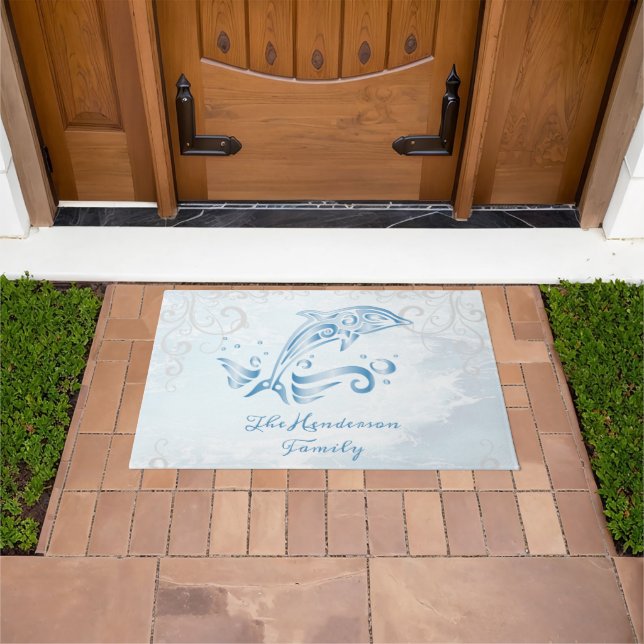 Blue Dolphin Personalisiert Doormat Fußmatte (Außenbereich)