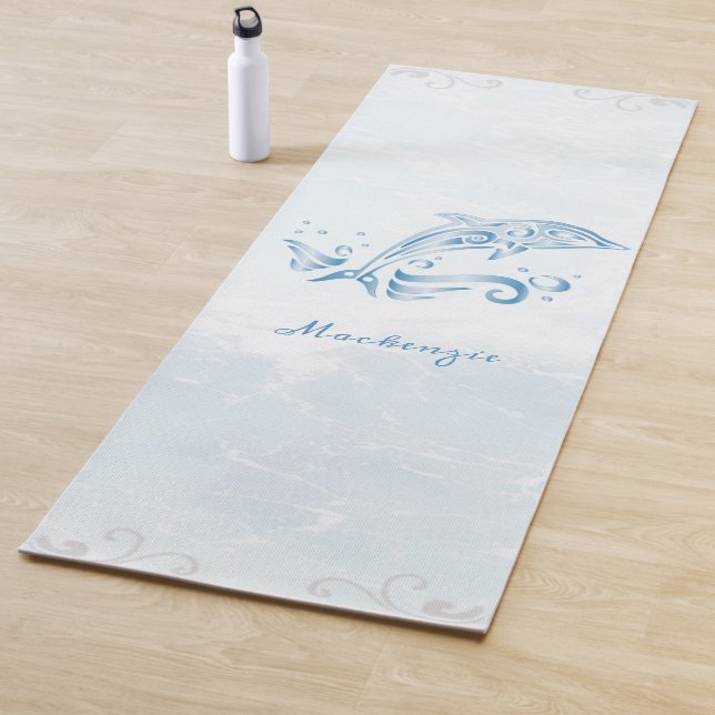 Blue Dolphin Personalisiert Yoga Mat Yogamatte (Beispiel)
