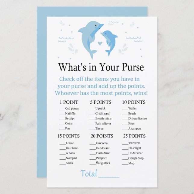 Blue Dolphin Was ist in Ihrem Geldbörsenspiel? (Vorne/Hinten)