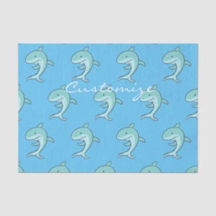 Blue Dolphins Leaping Thunder_Cove Seidenpapier