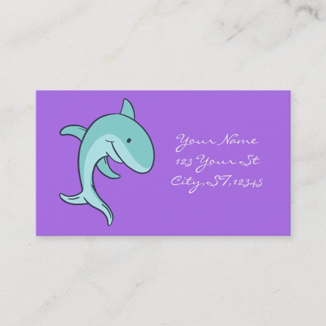 Blue Dolphins Leaping Thunder_Cove Visitenkarte (Vorderseite)