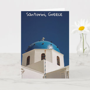 Blue dome, Santorini, Greece Karte