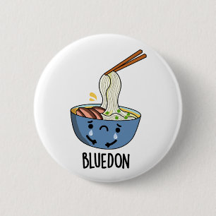 Blue-don Funny Udon Pun  Button